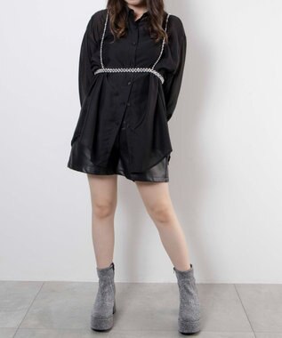 WEGO ストーム付きワイドヒールショートブーツ 柄2