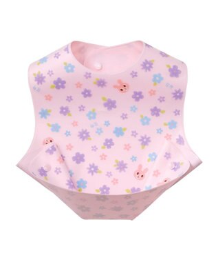 MIKI HOUSE HOT BISCUITS 総柄 お食事スタイ ピンク