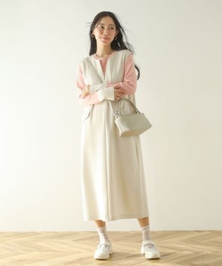 Green Parks 　ダンボールスキッパージャンパースカート Ivory