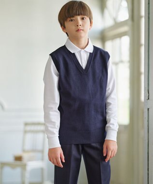 J.PRESS KIDS 【140-170cm】40/2鹿の子 長袖 ポロシャツ ホワイト系