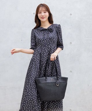 TOCCA 【A4サイズ対応】COLOR of AUBE BASKET かごバッグ オールブラック