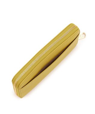 IBIZA 牛革　ラウンドファスナー長財布 ライムイエロー