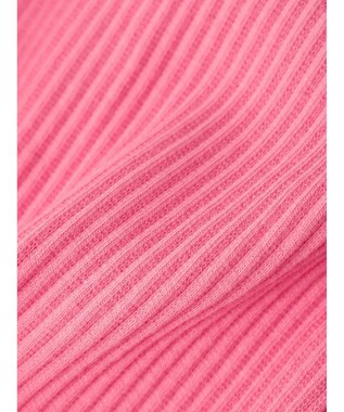 earth music&ecology ドットボタン５分袖リブプルオーバー Pink