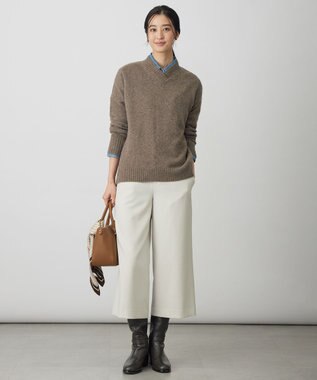 J.PRESS LADIES 【WEB限定カラーあり】ツムギートflannel クロップド パンツ エクリュ系