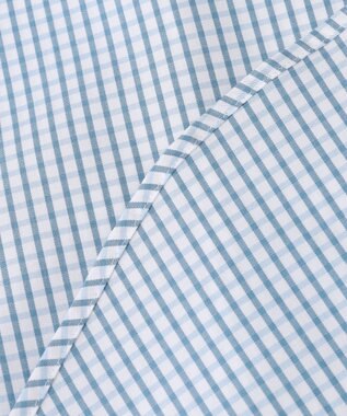 GOTAIRIKU 【形態安定】PREMIUMPLEATS_スモールワイドカラー 通年ドレスシャツ（チェック） サックスブルー系4