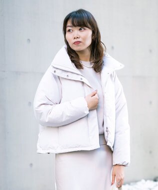 KWD 【日本製/高品質ダウン】STAND COLLAR DOWN BLOUSON ダウンブルゾン アイボリー