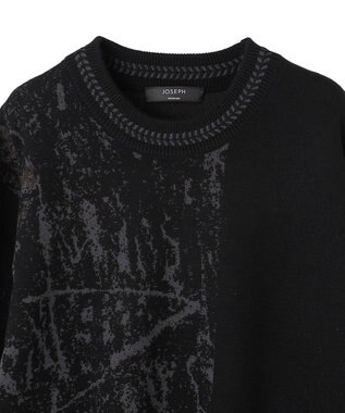 JOSEPH HOMME フォレストジャガードブロック　クルーネックニット ブラック系5
