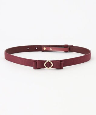 TOCCA CLOVER BUCKLE RIBBON BELT ベルト ワイン系