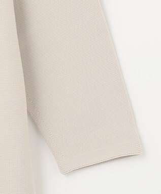 自由区 S 【洗える】ポリエステルホールガーメントニット ワンピース シャンパンベージュ×ブラック