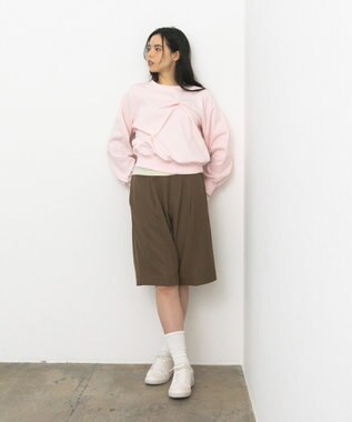 CRAFT STANDARD BOUTIQUE ミニ裏毛ツイストプルオーバー Light Pink