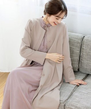 Tiaclasse 【洗える】細リボンギャザーワンピース ピンク