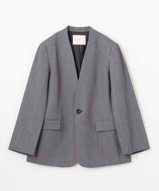 NAVE 【Nave】ウールポリエステルツイル ジャケット トップグレー系