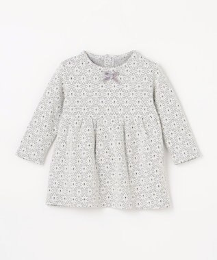 組曲 KIDS 【80-90㎝】 フロストフラワージャガード セットアップ グレー