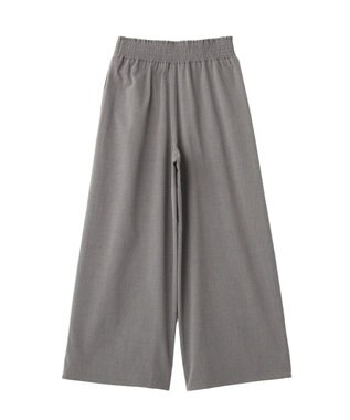 Green Parks あったか裏起毛フレアワイドパンツ Gray Mixture