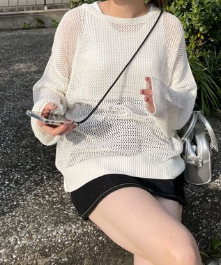 WEGO メッシュニットBIGPO オフホワイト