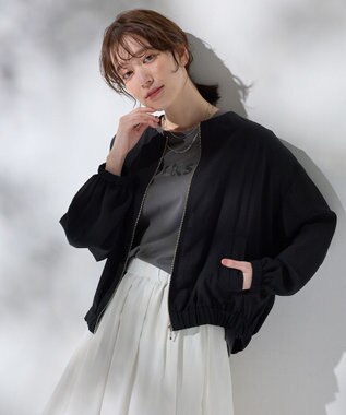 ANY シアーブルゾン ブラック