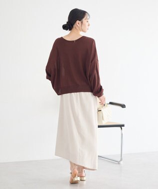 earth music&ecology 【2WAY】レーストリムシアーニットカーディガン Brown