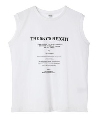 AMERICAN HOLIC 前後ロゴノースリーブカットプルオーバー Off White