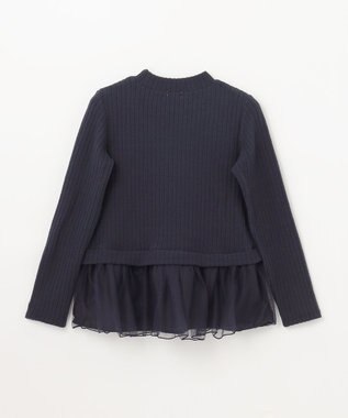 ANY KIDS 表起毛 レースアップ チュニック ネイビー