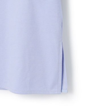 ICB L 【洗える】 コンパクトスムース バンドカラーカットソー サックスブルー系