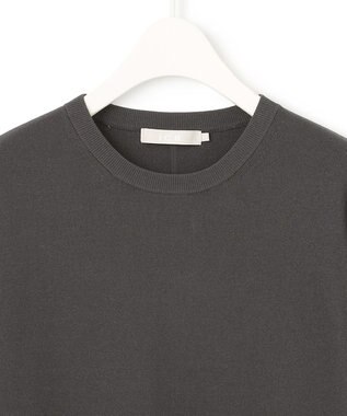 ICB 【洗える】 クロスコンビ ニットプルオーバー チャコール系