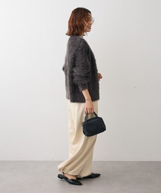 Green Parks シャギーＶネックカーディガン Gray