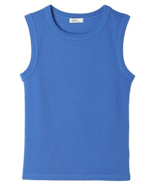 earth music&ecology リブタンクトップ Blue