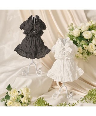 PET PARADISE cherircouture フリルリボン ワンピース 《ホワイト》 小型犬 ホワイト
