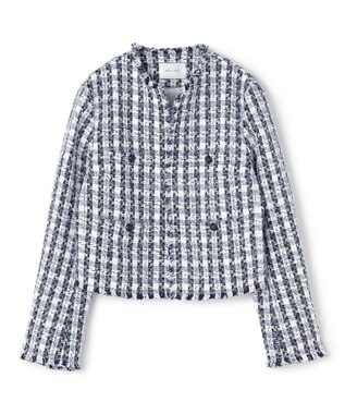 BEIGE， BERYL / ファンシーツイードノーカラージャケット Navy Mix