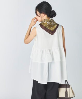 OP／FILA 【Ocean Pacific】らくティブ｜ティアードフリルデザインタンクトップ ホワイト