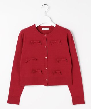 Feroux リボンディテール カーディガン レッド系