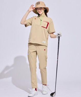 PW CIRCULUS 【WOMEN】サイドパンチング テーパードパンツ ゴルフウェア レディース