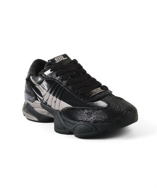 STEVE MADDEN SETBACK-R ラインストーンスニーカー ブラック
