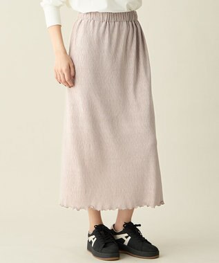  【ウエストゴム】シュリンクベロアスカート