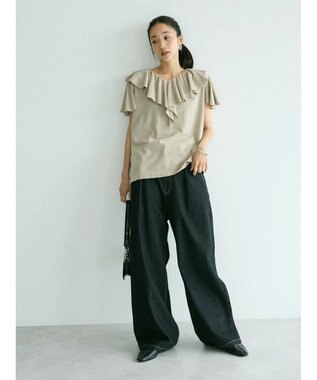 CRAFT STANDARD BOUTIQUE フリルデザインTee Gray Beige