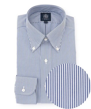 【PREMIUM PLEATS / 形態安定】ロンドンストライプ ドレスシャツ / B.D.