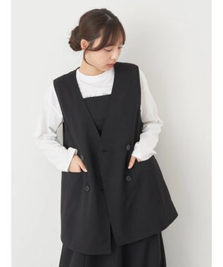 earth music&ecology ノーカラージレ Black