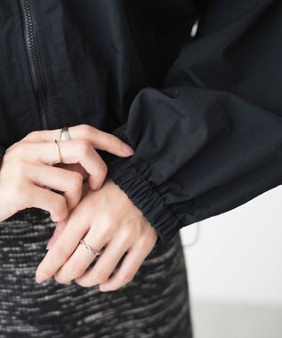 WEGO ショートナイロンブルゾン ブラック