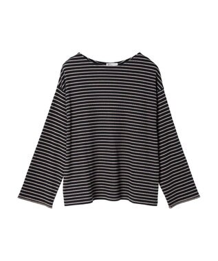 CRAFT STANDARD BOUTIQUE ボーダーワッフルプルオーバー Black