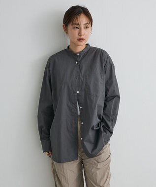 CRAFT STANDARD BOUTIQUE バンドカラーシャツ Charcoal Gray