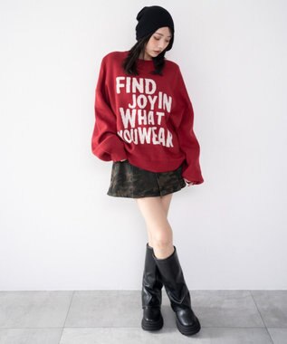 WEGO グラフィックニットプルオーバー 柄6