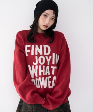 WEGO グラフィックニットプルオーバー 柄6