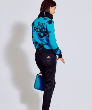 PW CIRCULUS 【WOMEN】Spark dot camouflage 軽量ニット ゴルフウェア レディース ブルー系5