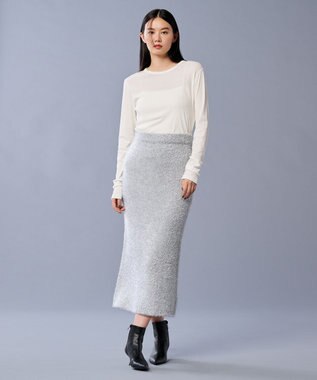 ラメ シャギー ニット スカート（uncrave STANDARD）