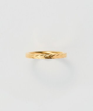 Phoebe 【金属アレルギー対応】メタルリーフカットリング　ゴールド　9号/11号/16号　サージカルステンレス ゴールド