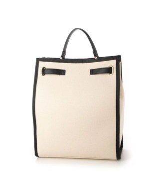 UNBILLION cachecache スマホショルダー付ヒネリ金具2wayワンハンドルトート アイボリーブラック