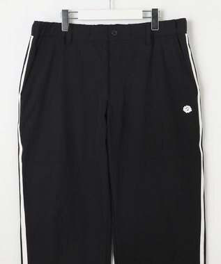 PW CIRCULUS 【撥水加工/ストレッチ】サイドストライプ ワイドパンツ ゴルフ ブラック系