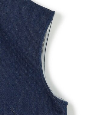 BEIGE， 【洗える・Oggi ８月号掲載】NAVIGLIO / ショート丈ノースリーブデニムブラウス Indigo