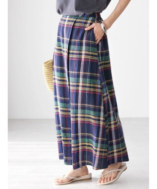 AMERICAN HOLIC リネンブレンドフレアスカート2 Check