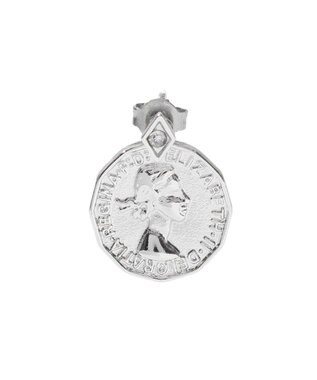 earth music&ecology ２WAYコインビジューピアス Silver